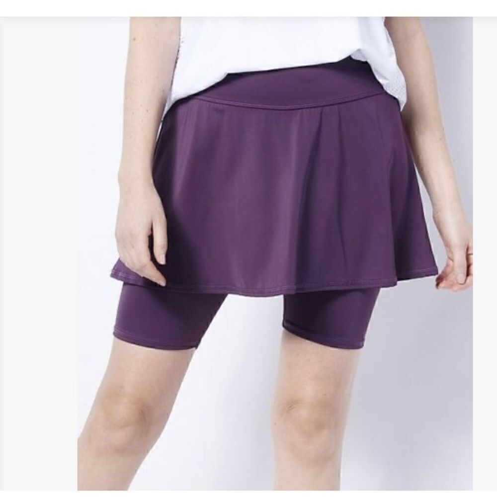 zuda Blackberry Bermuda Swim Skort Women SZ 4X #1260